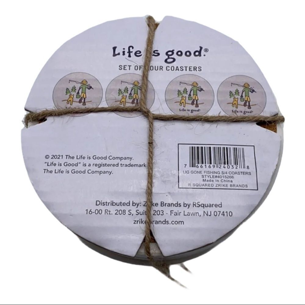 Life Is Good Set of Four Ceramic Coasters - Picture 3 of 4